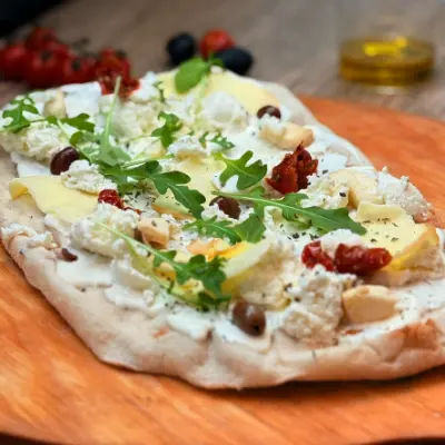 Pizza du dimanche soir Pinsa fromages.webp